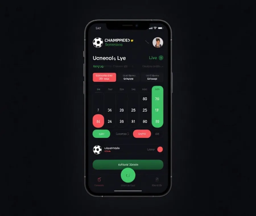 移动端查看赛事赛程与实时比分示意图